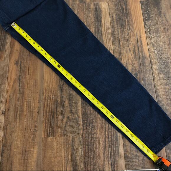 Lee VTG 80s Relaxed Tapered Ankle Pleated Jean Deadstock Size 10 Dark Blue - Picture 13 of 15